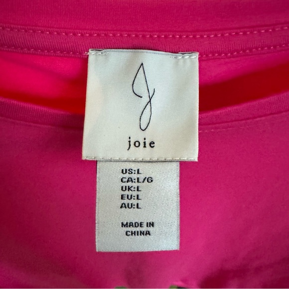 NWT Joie Fuschia Tulle Ruffled Sleeve Top-L - Picture 5 of 9